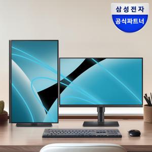 [최 종 혜 택 가 17.0만] 삼성 S24D400 60.3cm(24인치) 슬림베젤 모니터 IPS 100Hz 높이조절 듀얼 서브 세로 회전 피벗