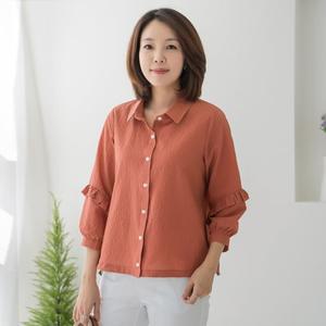 엄마옷 마담4060 둥근소매프릴블라우스 마담옷 -ZBL2504011-