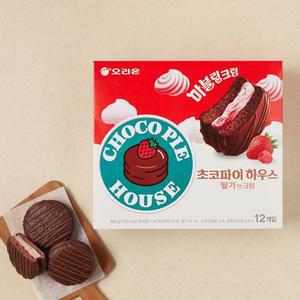 오리온 초코파이하우스 딸기앤크림 408g