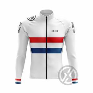 GCBIG 남성용 보온 플리스 사이클링 재킷 겨울 자전거 의류 MTB 긴팔 로드 바이크 저지 셔츠