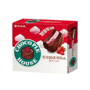 오리온 초코파이 하우스 딸기앤크림 408g