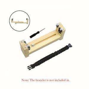 나무 Paracord Jig Diy 팔찌 꼬기 프레임 조정 가능 길이 수제 고정 도구 친구 만들기