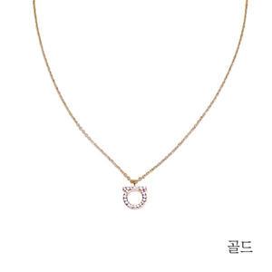 페라가모 간치오 크리스탈 목걸이 그란데(760132)