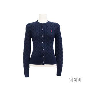 폴로랄프로렌 로고 케이블 라운드 가디건 (211891643)