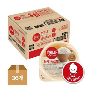 CJ햇반 윤기가득쌀밥 210g, 36입,1개