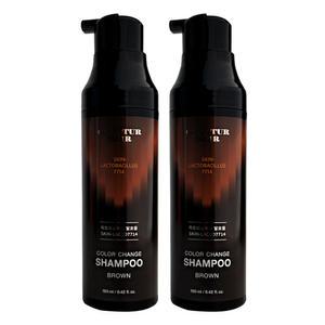 꾸띄르 헤어 스킨락토7714 염색샴푸 브라운 190ml 2개 컬러체인지샴푸