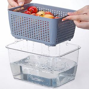 물빠짐 과일 채소 야채보관용기 채반 냉장고정리용기