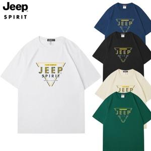 JEEP 지프 순면100% 기본 남자 여자 티셔츠 반팔티 라운드 면티