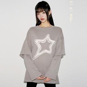 스타 디저트 레이어드 오버핏 롱 슬리브 3color