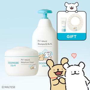 [궁중비책 x 몰티즈] 프리뮨 샴푸&바스 350ml+프리뮨 모이스처 크림 180ml +[증정] 샴