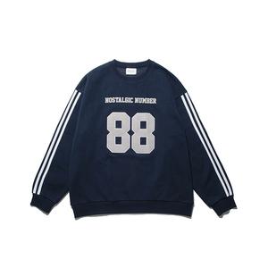 [기모] 88 Appliquer Sweat Shirt Navy