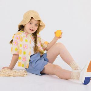 [아이러브제이] 쓰리플라워 카라 반팔 셔츠 JWUTO24