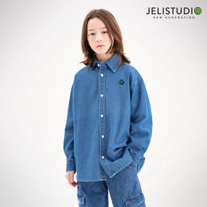 오버핏해지데님셔츠