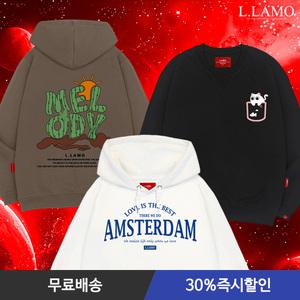 [30%즉시할인] 엘라모 신상 봄 맨투맨/후드티 반팔티셔츠 트레이닝팬츠 외 60종 남녀공
