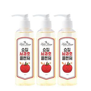 [라벨영]유분+피지+노폐물케어/쇼킹사과초클렌저 3개/약산성클렌징/문제성 피부전용