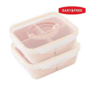 이지앤프리 나눔쉐어 밀프랩 용기 1400ml 4칸 2P
