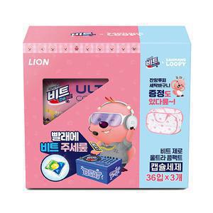 비트캡슐제로 울트라콤팩트 기획(실내건조 카모마일 36입, 3개+세탁바구니), 1개