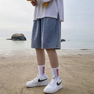 5부 버뮤다 청반바지 진청 흑청 와이드 밴딩 데님 반바지