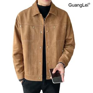 스웨이드자켓 GuangLei 트위드남성용 봄가을 캐주얼