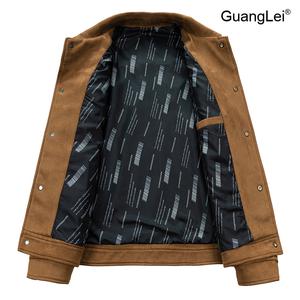 스웨이드자켓 남성 GuangLei 캐주얼 재킷 트위드자켓 오버핏 가을 루즈핏