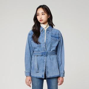 [버커루] 여성 오버핏 셔켓 BK/M톤 벨티드 (B215DS520P)
