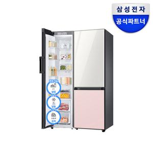 [카드가160만]삼성전자 비스포크 2도어 냉장고 세트 573리터 RB33A3661AP+RZ24A5660AP