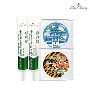 [체험set3]쇼킹효과레시피 티트리버전 2개+호랑이비누1개+쇼킹빵꾸솝1개