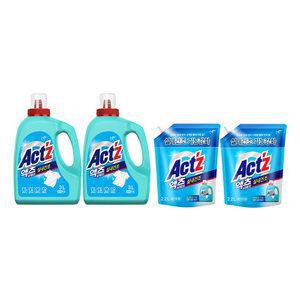 액츠 퍼펙트 실내건조 액체세제 일반 용기, 3L, 2개 + 리필 일드겸용, 2.2L, 2개