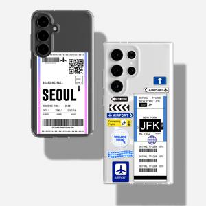 최신 갤럭시 아이폰 맥세이프 케이스 여행 티켓 라벨 디자인 / 핸드폰케이스 S25 S24