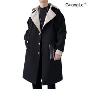 남성 자켓 GuangLei 봄 간절기 바람막이 아노락 후드 재킷