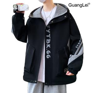 남성바람막이 GuangLei 아노락 스타일 봄가을 간절기 자켓 청소년용 편안한 디자인