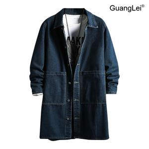 남성 데님 자켓 GuangLei 봄 가을 캐주얼 워크자켓 중장기 코튼 바람막이