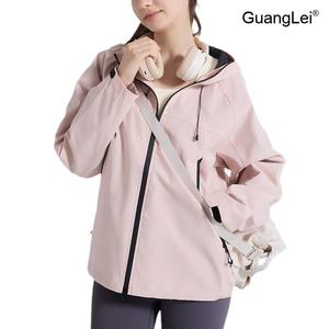 여성 바람막이 GuangLei 후드 자켓 방수 방풍 아웃도어 등산용 경량 재킷