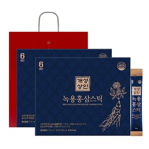 [가정의달] 개성상인 녹용홍삼스틱, 30포+쇼핑백, 2개