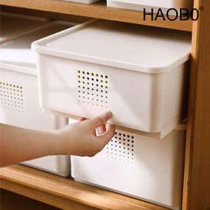 HAOB0 일본어 탁상용 박스 수납 욕실 주방 플라스틱 간식 잡화 옷 화장품 정리