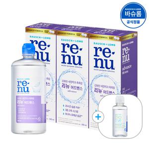 [공식] 바슈롬 리뉴 어드밴스 렌즈세척액 500ml x3개 (+여행용)