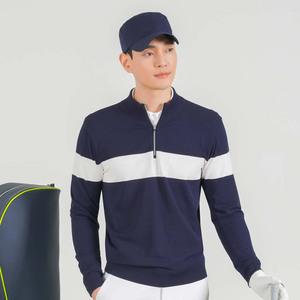 [엘르골프] 남성 배색 포인트 목크넥 스웨터 _6I13401