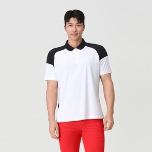 [엘르골프] 남성 앞마이 지퍼 포인트 폴로 티셔츠_6J35257