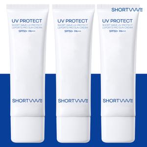 썬크림 3개 / 쇼트웨이브 UV프로텍트 레포츠 프로 시카 선크림 50ml/ SPF50+ PA3+ 미백