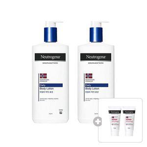 뉴트로지나 데일리 바디 로션 450ml , 2개 + 증정(시카 리페어 에멀젼, 15ml, 1개 + 리