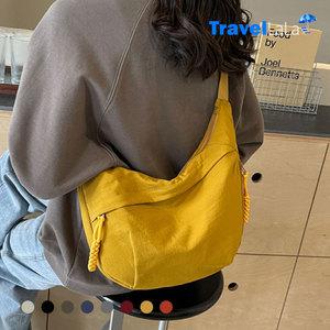 트래블라라 여성 여행용 크로스백 반달 보부상 미니백 가벼운 나일론 해외 여행 핸드폰