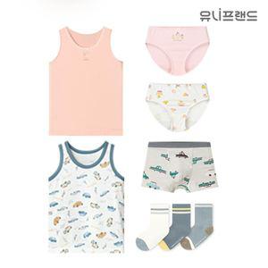 유니프랜드 베스트 언더웨어/속옷/팬티/양말세트/타이즈/무형광/순면/유아/아동/키즈/