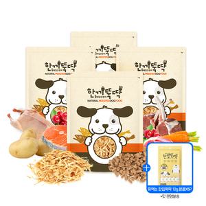 펫토리아 한끼뚝딱 소프트 국산 강아지 습식 황태 애견사료 4KG 소고기 오리 연어 + 짜