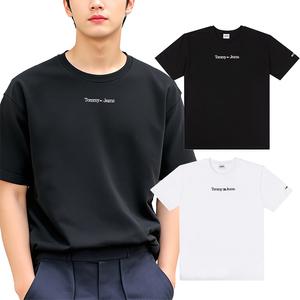 타미진스 남녀공용 자수로고 TJ반팔티셔츠