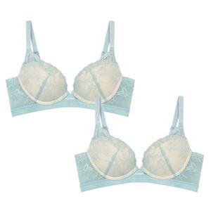 [Wonderbra] 플로럴 부스트 브라 1+1 라이트블루 WBWBR4M47_2