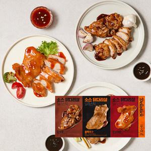 [바르닭] 소스 닭다리살 100g*3팩 3종 골라담기