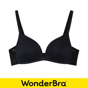 [Wonderbra] [스킨팔레트] 아쿠아 V넥 노와이어 브라 블랙 WBWBR5M51T