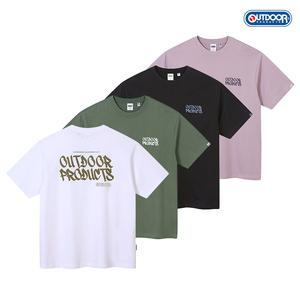 [아웃도어프로덕츠] LOGO HALF SLEEVES (4COLORS)