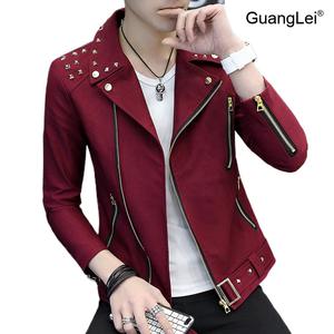 청소년 GuangLei 스타일리시 바람막이 자켓 남성용 봄가을 아노락 후드 재킷