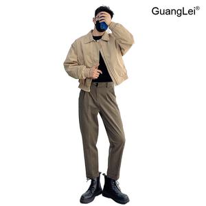 남성바람막이 GuangLei 봄 가을 초경량 아노락 자켓 스타일리시 캐주얼